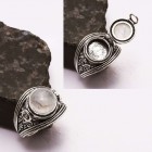 Sterling Silver Size 7 Moonstone Poison Ring
